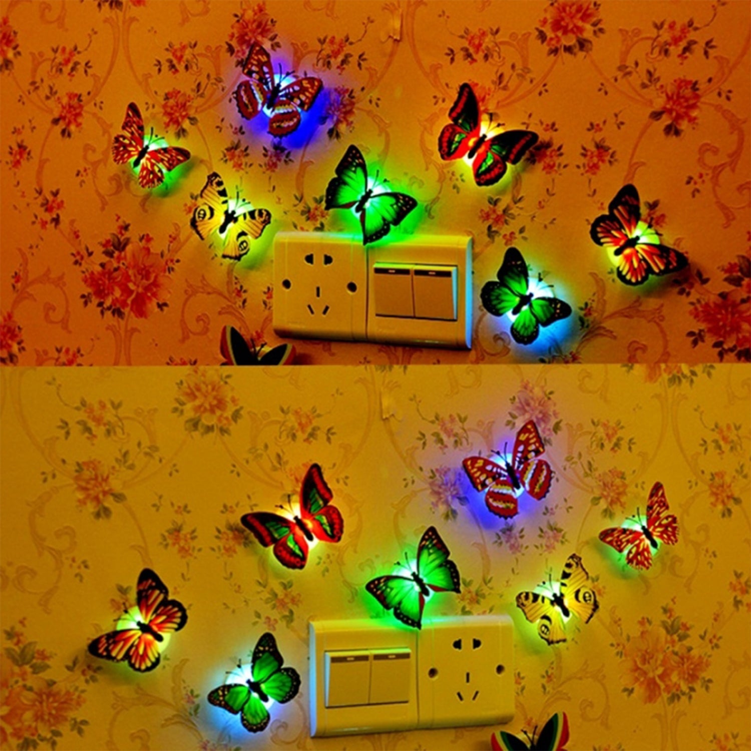 6278 The Butterfly 3D Night Lamp Comes with 3D Illusion Design Suitable for Drawing Room, Lobby. DeoDap 6278 The Butterfly 3D Night Lamp Comes with 3D Illusion Design Suitable for Drawing Room, Lobby. DeoDap